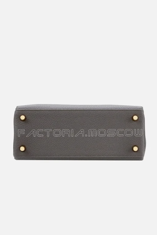 Hermès Kelly Retourne 25 Togo Colour Etain GHW