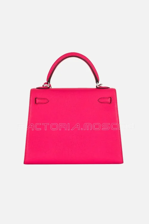 Hermès Kelly Sellier 25 Chèvre Mysore Colour Rose Tyrien PHW