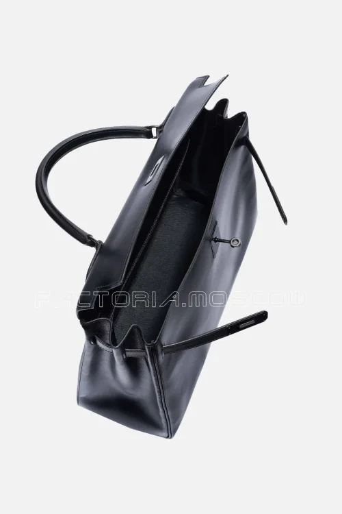 Hermès Kelly Retourne 35 Box So Black Hardware Black