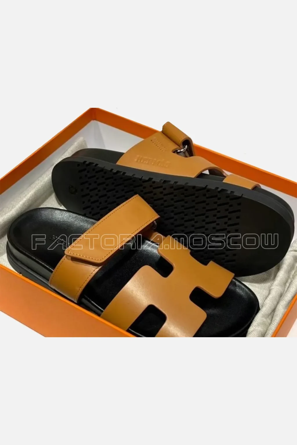 Hermes Chypre Sandals Gold