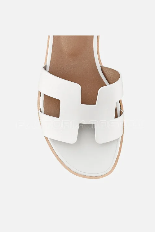 Hermes Santorini Sandal White
