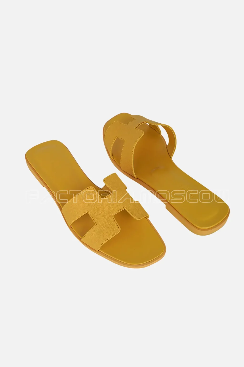 Hermes Jaune Sable Oran Sandal Epsom Leather