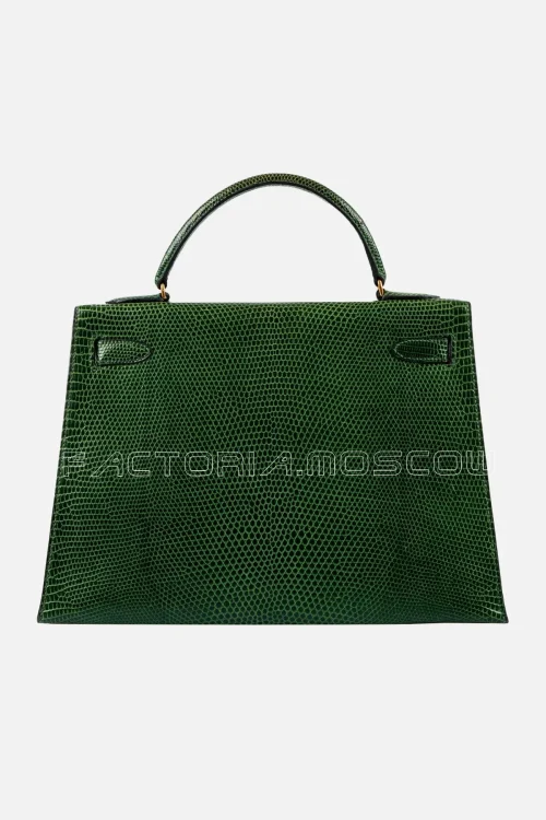 Hermes Kelly Sellier 32 Lizard Colour Vert Emerald GHW