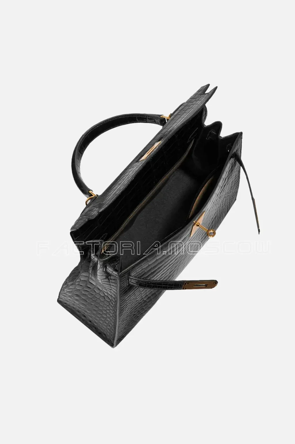 Hermès Kelly Sellier 32 Porosus Crocodile Colour Black GHW