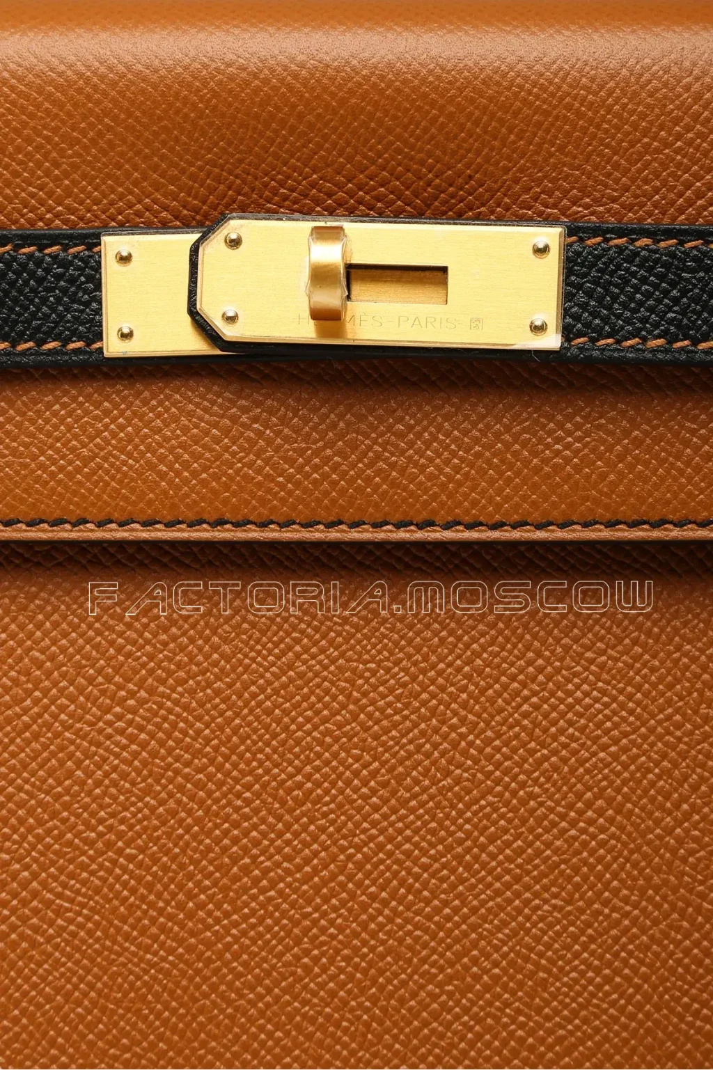 Hermes HSS Kelly Sellier 32 Epsom Colour Toffee & Noir GHW