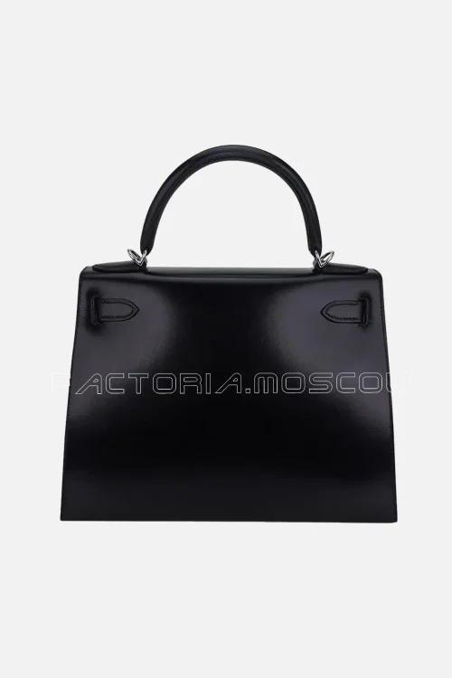 Hermes Kelly 28 Sellier Bag Black Box Leather PHW