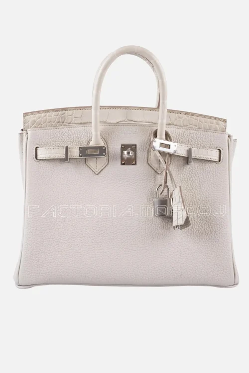 Hermes Birkin Touch 25 Beton Matte Alligator/Togo PHW