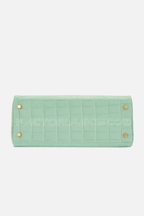 Hermès Kelly Retourne 28 Matte Alligator Colour Vert D'Eau GHW