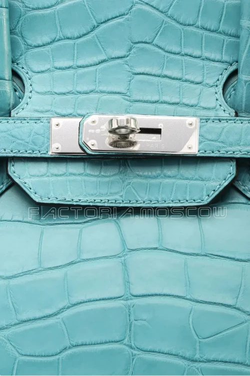 Hermes Birkin 35 Matte Bleu Saint-Cyr Alligator PHW