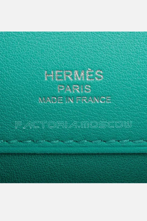 Hermes Kelly Cut Clutch Bag Vert Verone Swift PHW