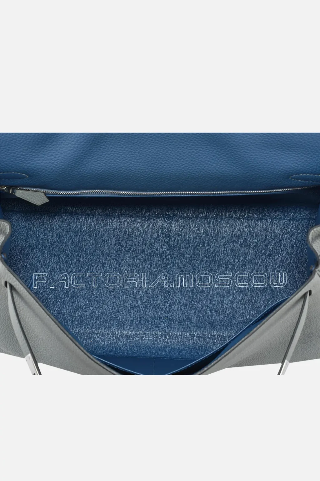Hermès Kelly Retourne 35 Togo Colour Gris Perle/Bleu Agate PHW
