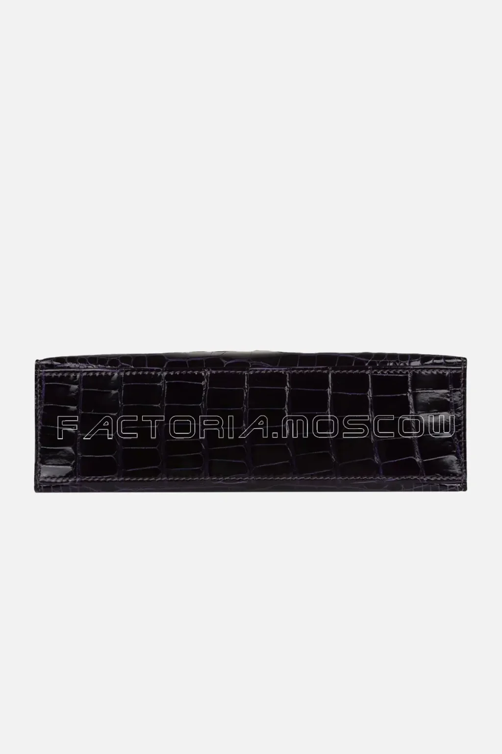 Hermès Kelly Pochette Shiny Alligator Mississippiensis Colour Amethyst GHW