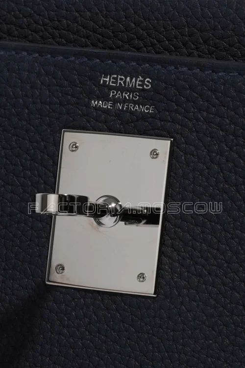 Hermès Kelly Retourne 28 Togo Bleu Nuit PHW