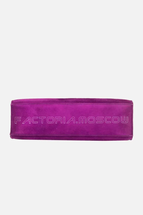Hermes Kelly Pochette Clutch Doblis Suede Colour Violet PHW