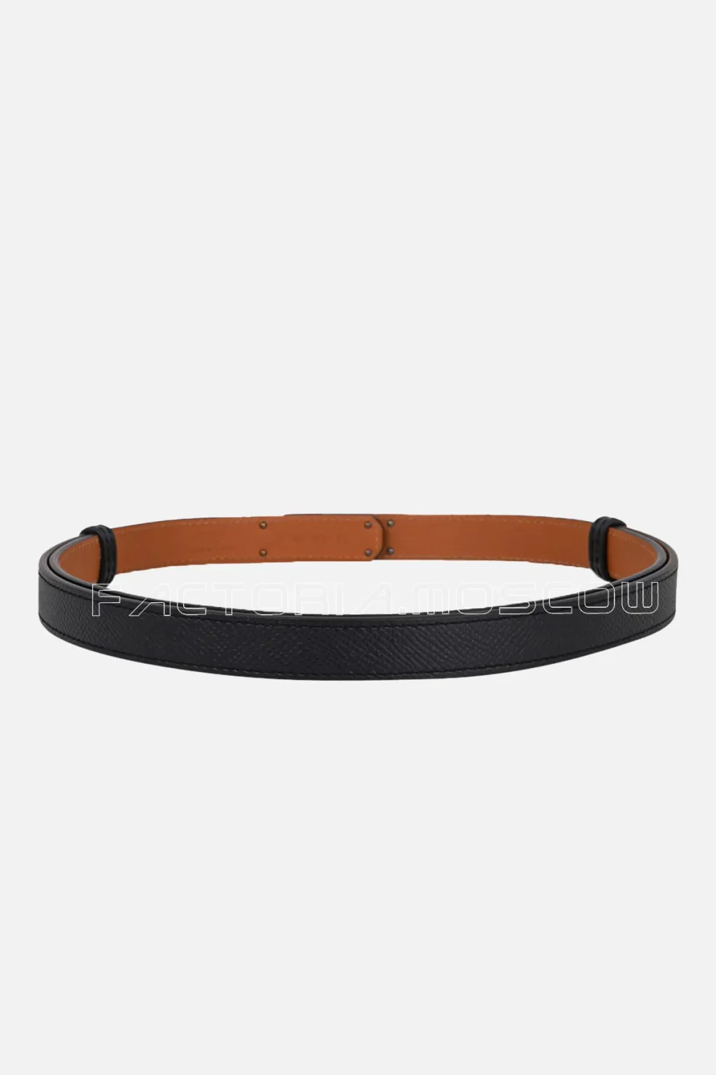 Hermes Kelly 18 Belt Black/Orange Epsom Hardware Gold