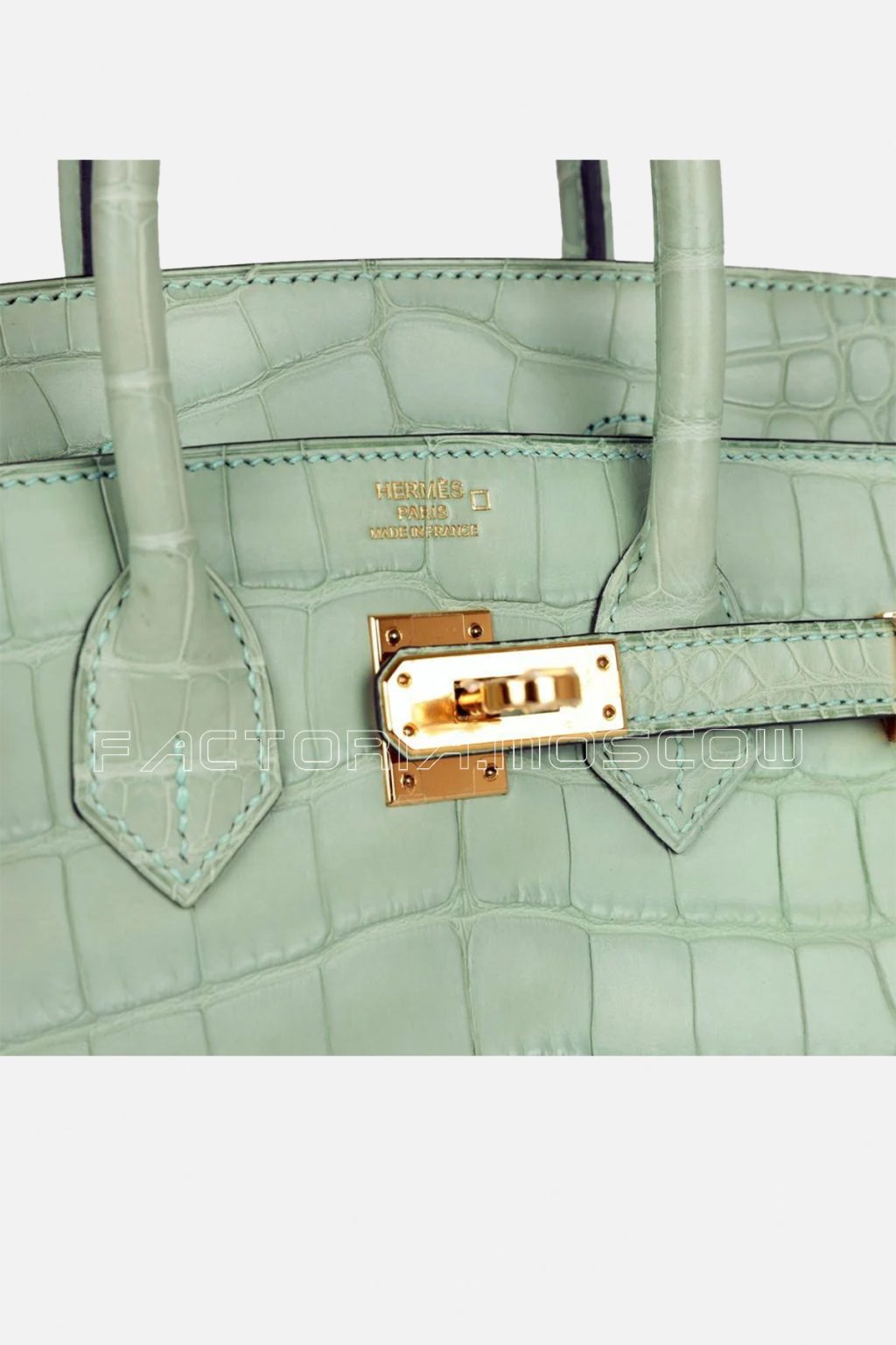 Hermès HSS Birkin 25 Vert D’Eau And Vanille Matte Alligator GHW