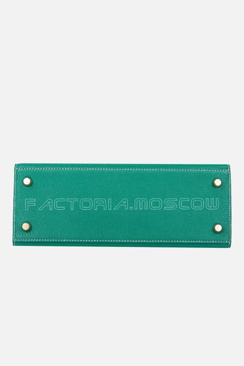Hermes HSS Bi-Color Vert Vertigo and Gris Perle Chevre Sellier Kelly 25 GHW