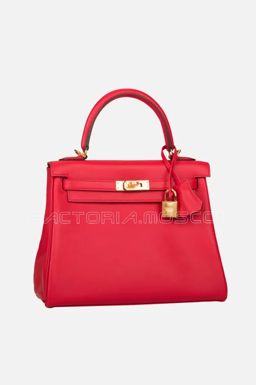Hermes Retourne Kelly 25 Swift Colour Rouge de Coeur GHW