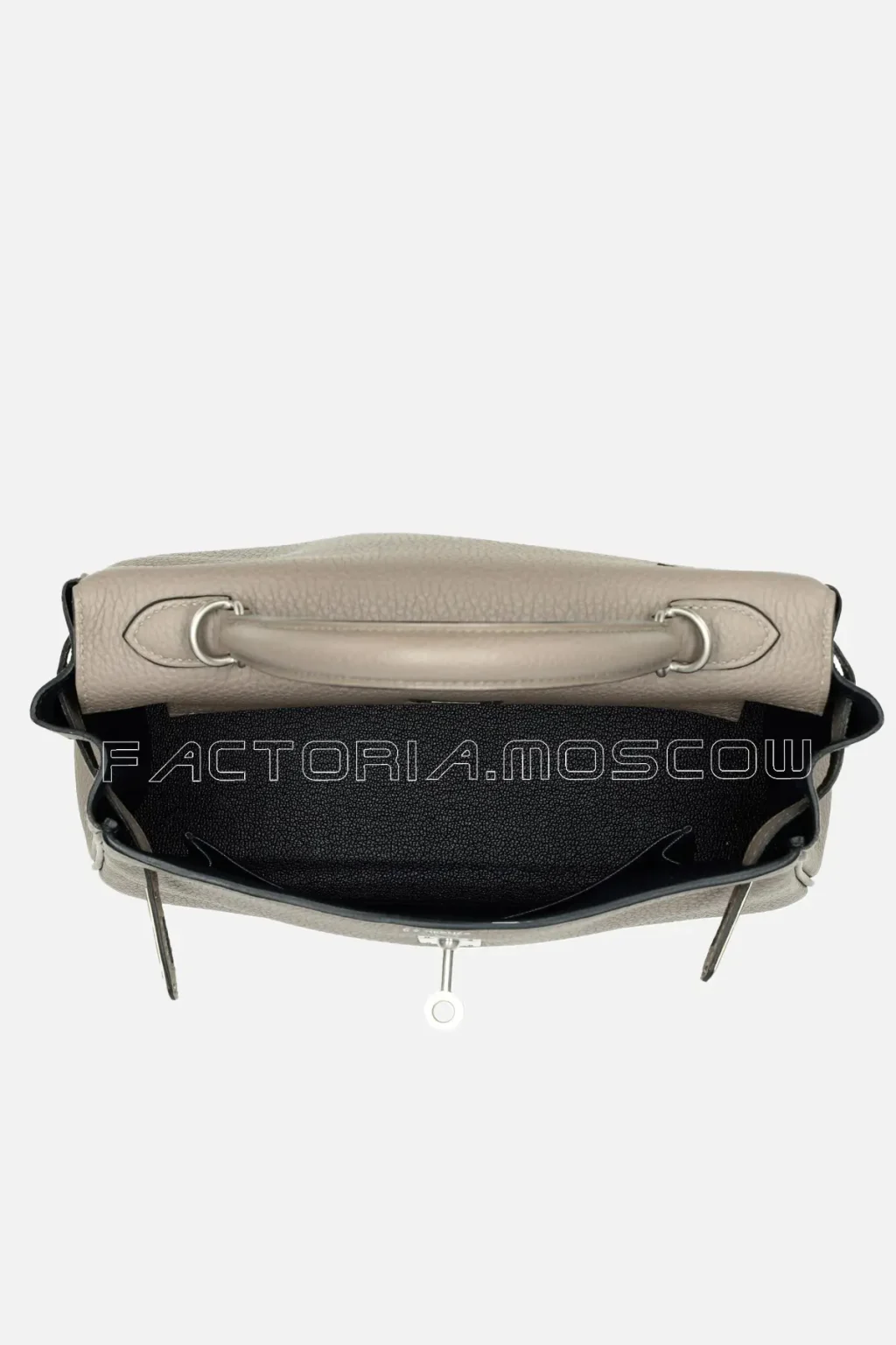 Hermes HSS Kelly Retourne 25 Togo Gris Asphalte and Bleu Nuit Brushed PHW