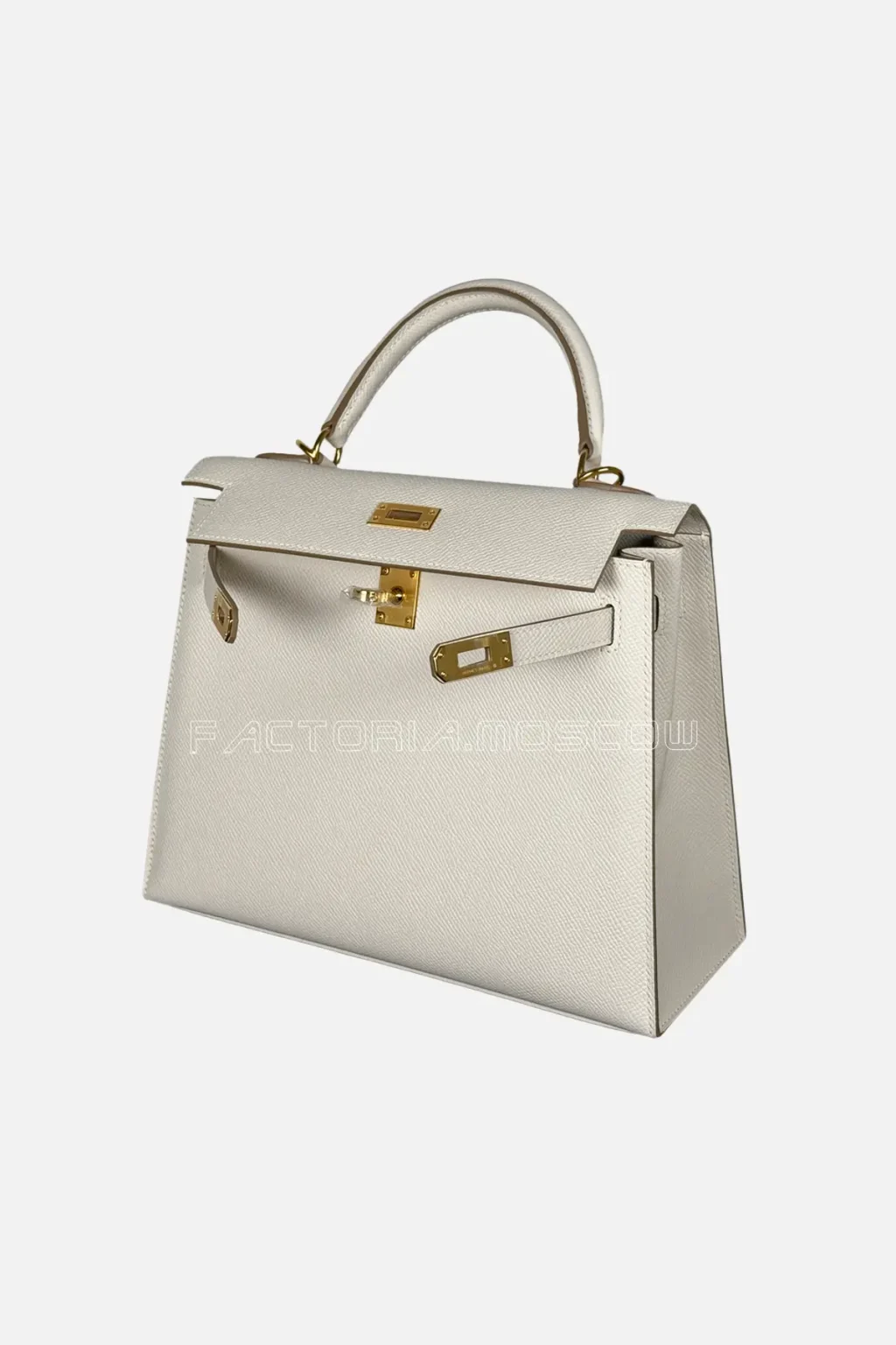 Hermes Kelly Sellier 25 Epsom Colour Craie Hardware GHW