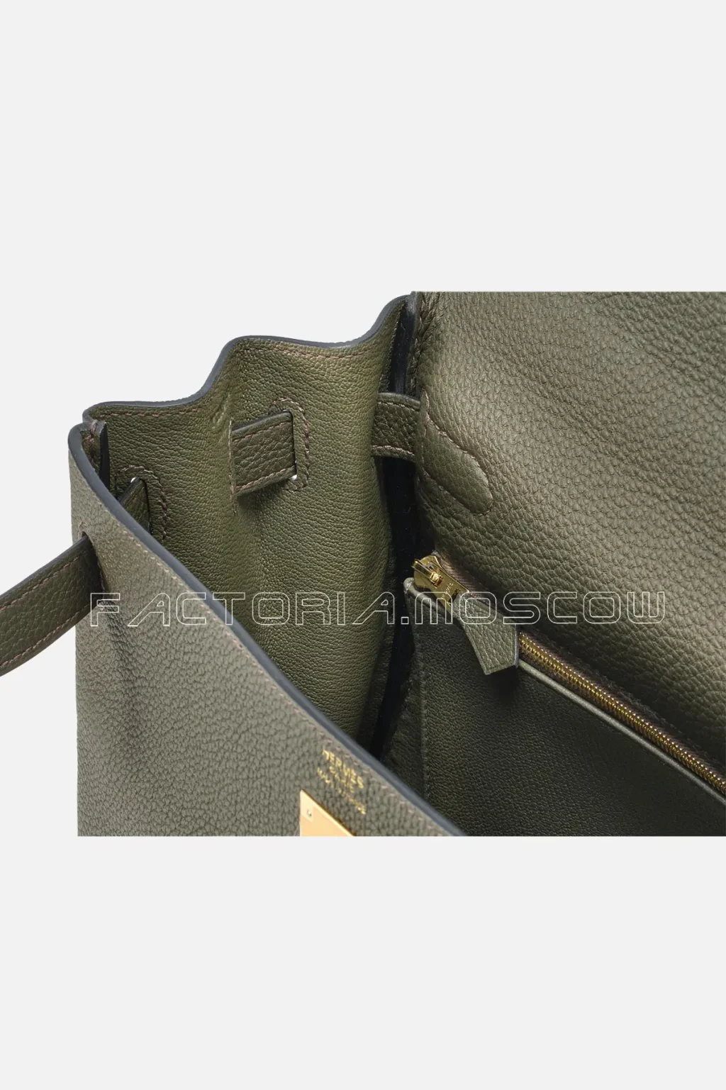Hermès Kelly 32 Togo Colour Vert De Gris GHW