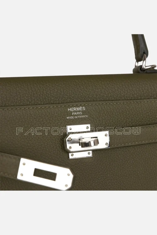 Hermès Kelly Retourne 25 Vert Veronese Togo PHW