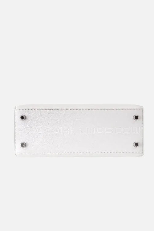 Hermes HSS Kelly Sellier 25 White Fresh Bamboo Epsom PHW
