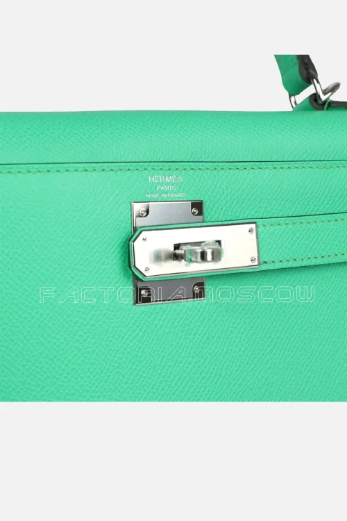 Hermès Kelly Sellier 28 Vert Comics Epsom PHW