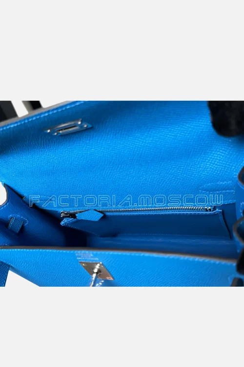 Hermes Kelly Sellier 25 Epsom Colour Blue France PHW