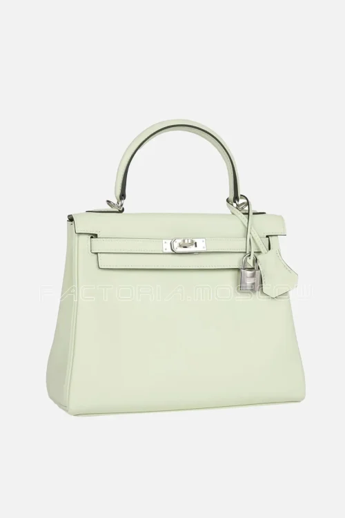 Hermès Kelly Retourne 25 Vert Fizz Swift PHW