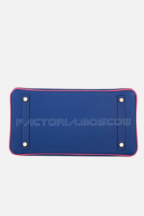 Hermes HSS Bi-Color Bleu Electric and Rose Azalee Epsom Birkin 30 GHW