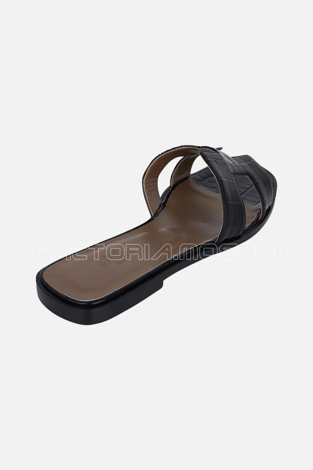 Hermes Oran Sandal Black Alligator