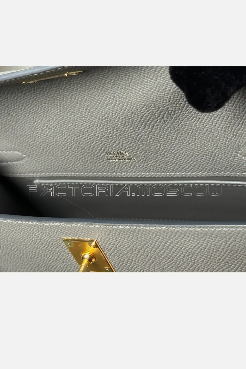Hermes Kelly Pochette Epsom Colour Gris Meyer GHW