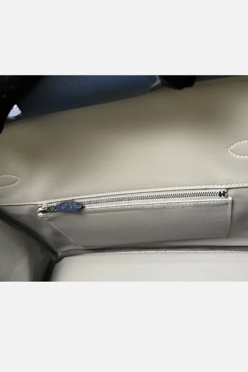 Hermes HSS Birkin 30 Togo Bleu Sapphire/Gris Mouette Hardware PHW