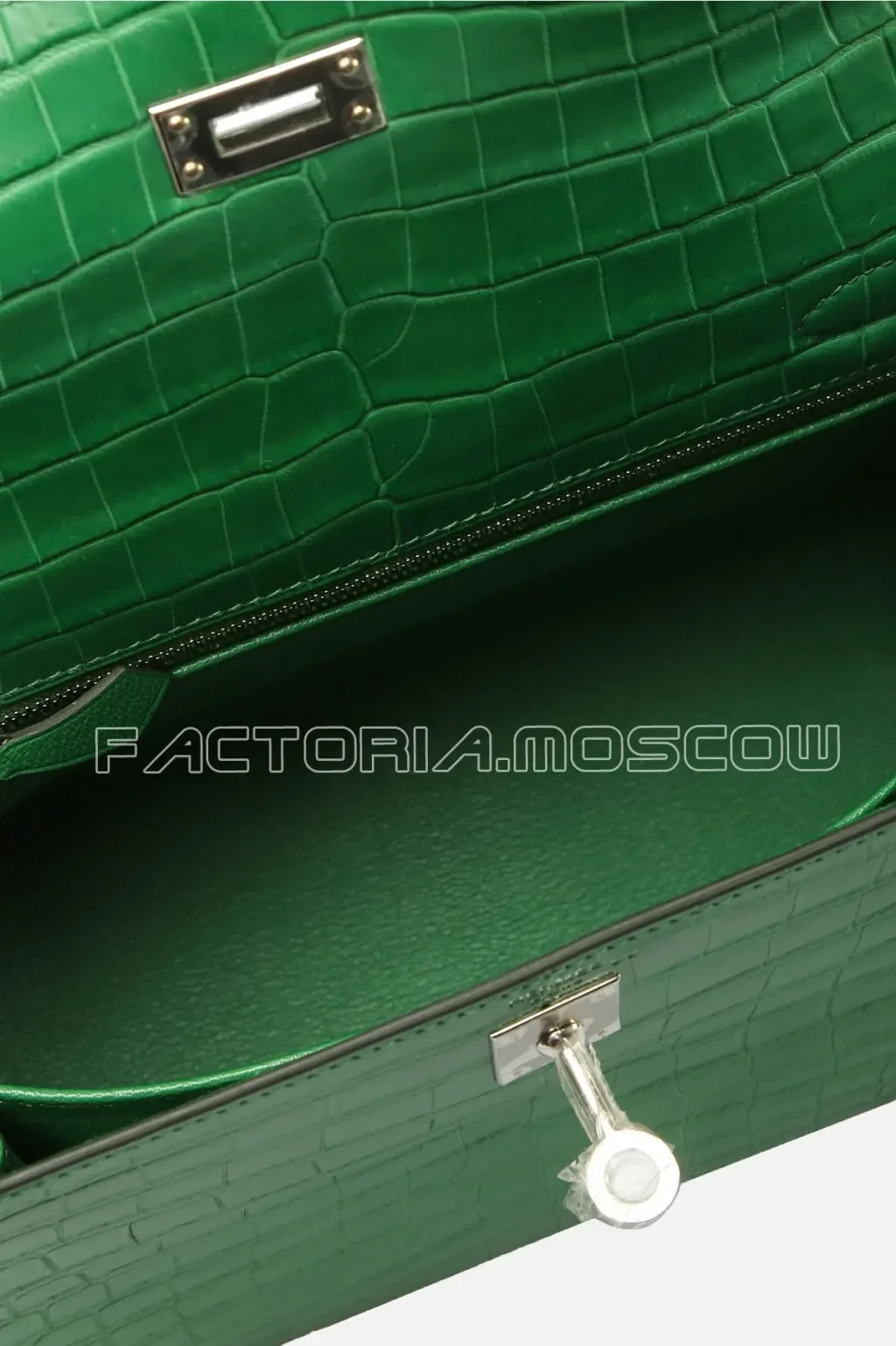 Hermes Kelly Retourne 25 Crocodile Niloticus matte Cactus PHW