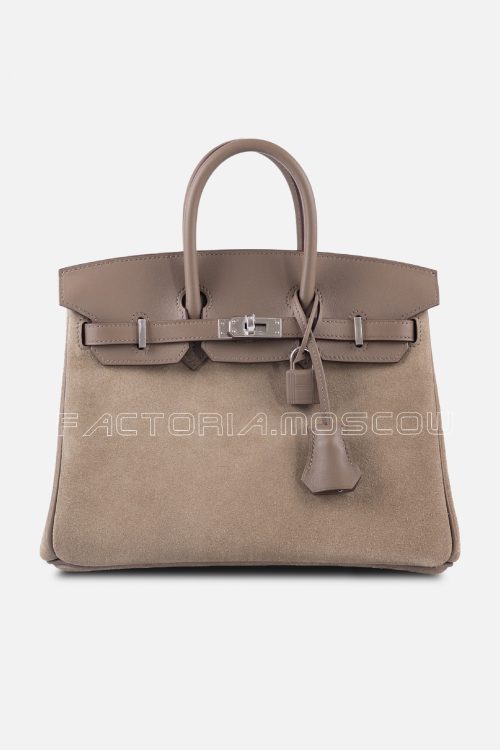 Hermes Birkin 25 Grizzly/Swift Etoupe PHW