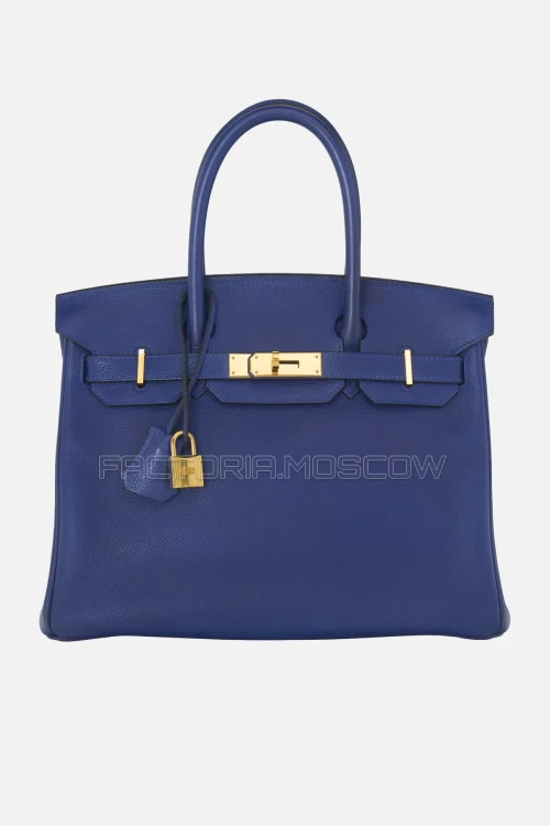 Hermes Birkin 30 Bleu Encre Evercolor GHW