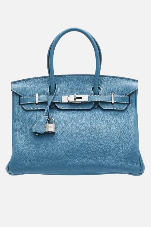 Hermes Birkin 30 Bleu Jeans Togo PHW