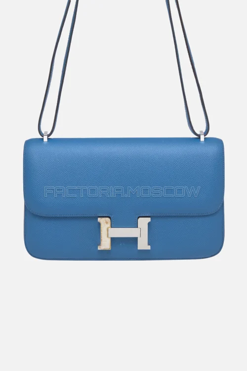 Hermes Constance Elan Epsom Bleu Izmir PHW