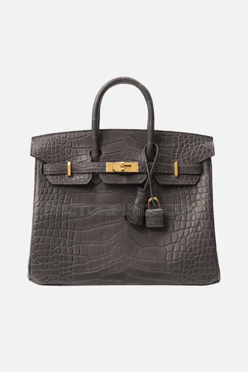 Hermes Birkin 25 Alligator Matte Graphite GHW