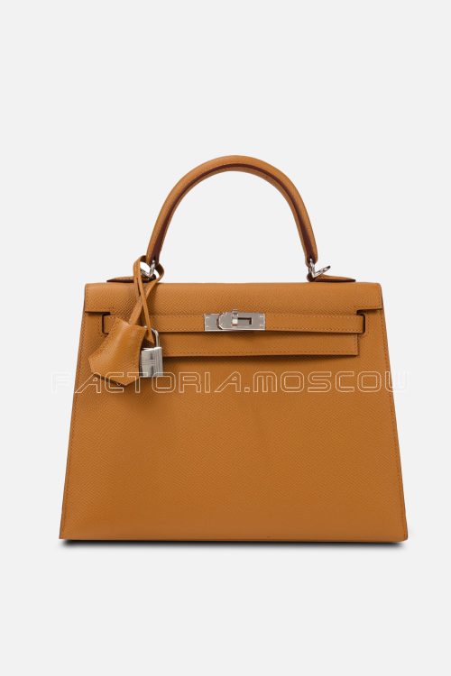 Hermès Kelly Sellier 25 Epsom Colour Sesame PHW