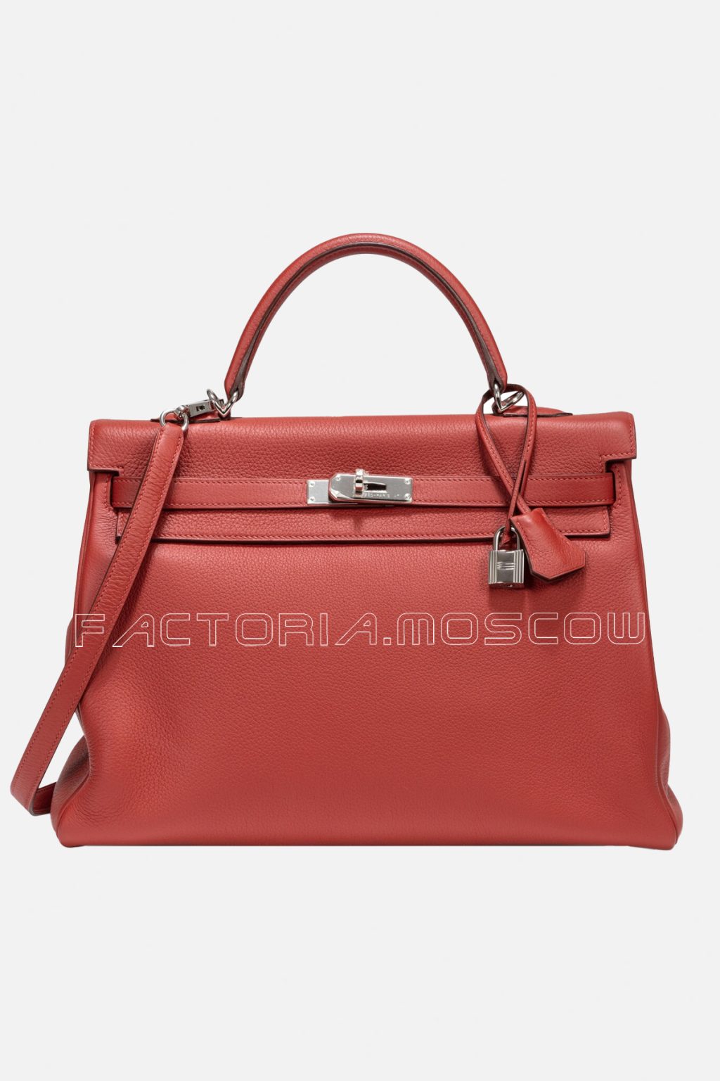 Hermès Kelly Retourné 35 Clémence Colour Rouge Vénitien PHW