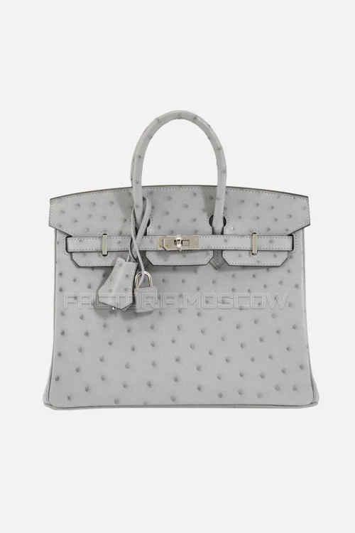 Hermès Birkin 25 Ostrich Bleu Glacier PHW