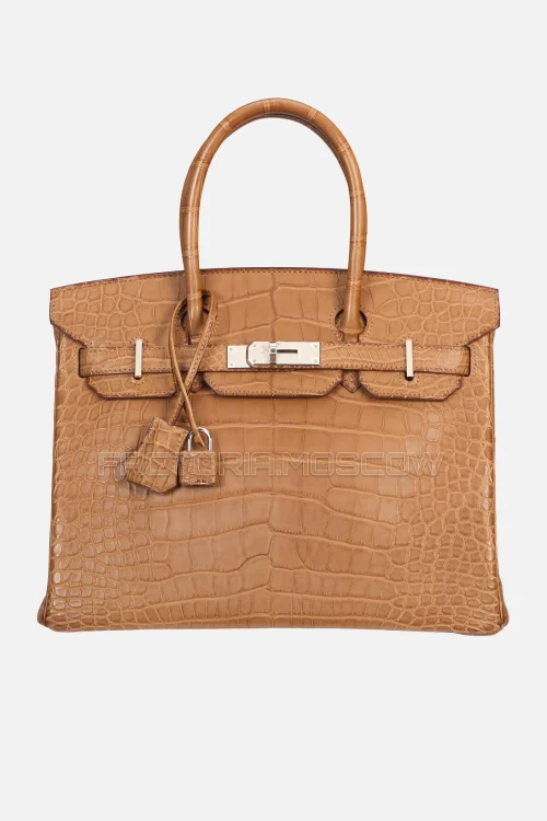 Hermes Birkin 30 Matte Alligator Gold PHW