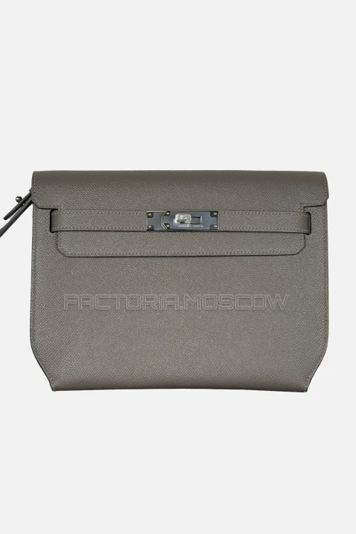 Hermes Kelly Depeches 25 Epsom Colour Gris Etain PHW