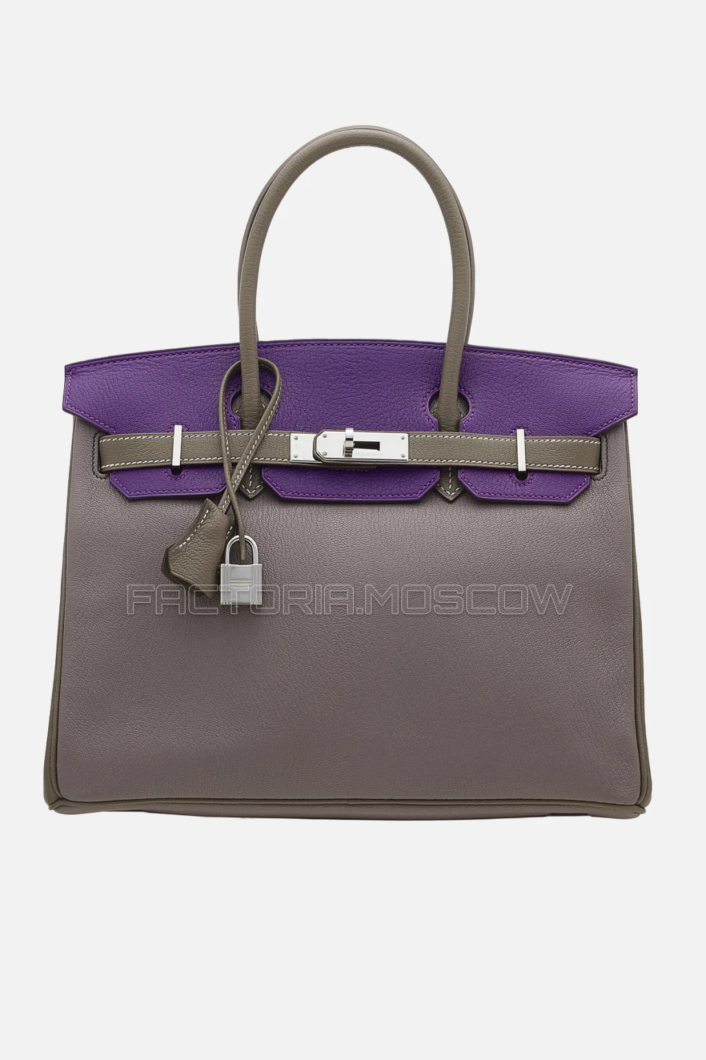 Hermes Birkin 30 Parme, Étoupe, Lilac Chevre PHW