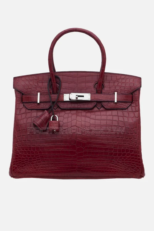 Hermes Birkin 30 Matte Rouge H Niloticus Crocodile PHW