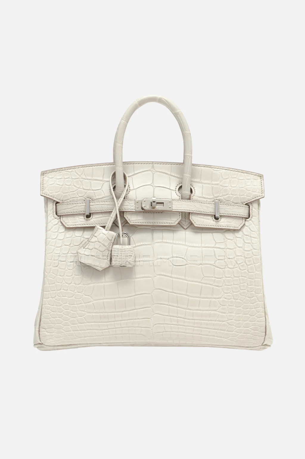 Hermes Birkin 25 Matte Beton Alligator PHW
