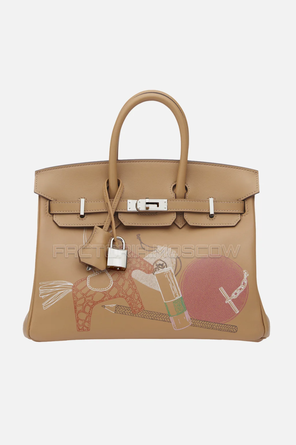 Hermes Birkin 25 Biscuit Swift PHW