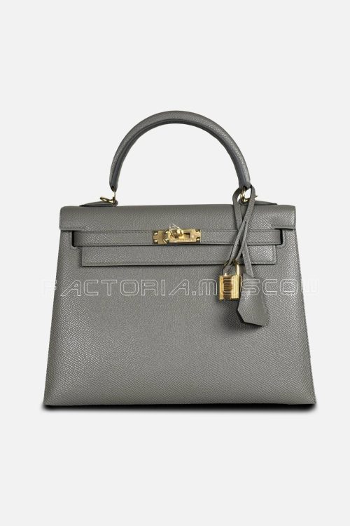 Hermes Kelly Sellier 25 Epsom Colour Gris Meyer GHW